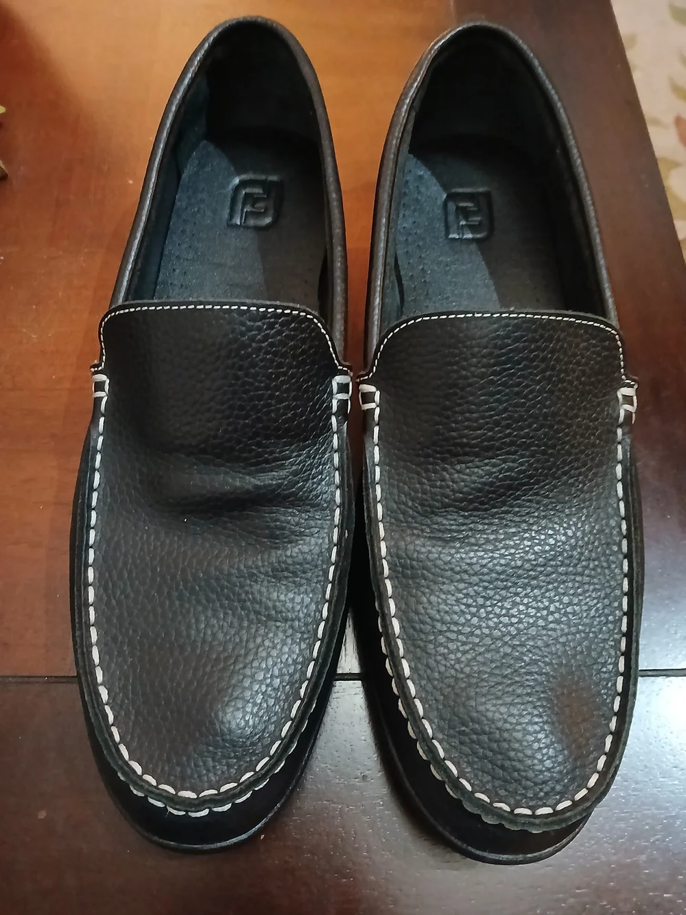 Men's Footjoy Black Leather Slip-On Driving Loafers Six 11 Golf